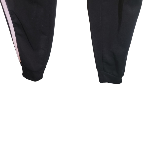 Adidas Joggers Womens Essential Black 3 Stripes Tricot Sz Small - Picture 4 of 6